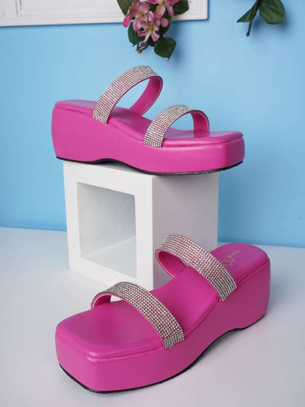 Pink online platform sandals