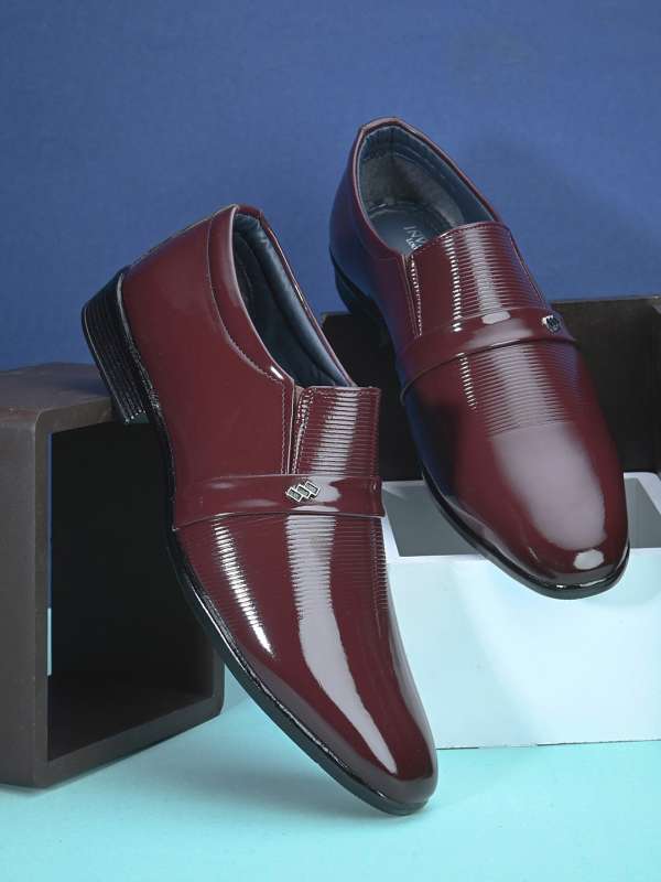 Red colour formal shoes sales