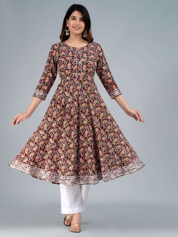 Cotton anarkali deals kurtis myntra