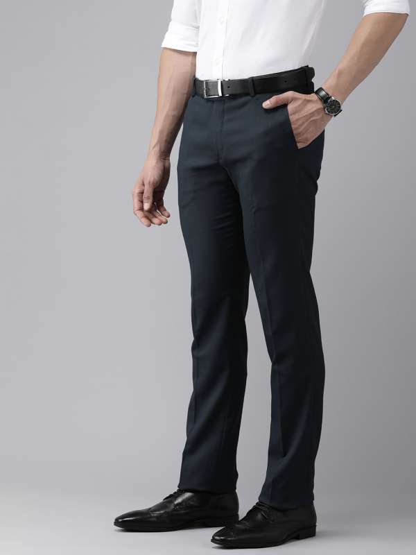 Buy Arrow Men Grey Hudson Tailored Fit Dobby Weave Formal Trousers   NNNOWcom