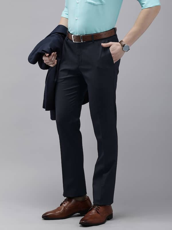 Buy Arrow Men Black Hudson Tailored Fit Smart Flex Formal Trousers -  NNNOW.com