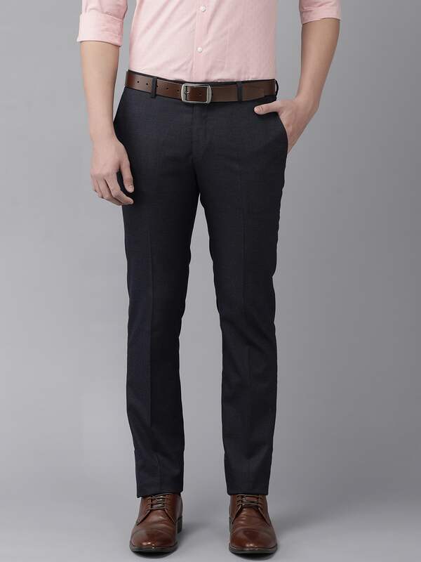 Buy ARROW SPORT Black Solid Cotton Blend Slim Fit Men's Casual Trousers |  Shoppers Stop