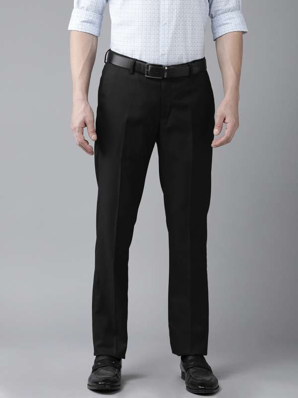 Buy Men Navy Check Slim Fit Formal Trousers Online  623424  Peter England