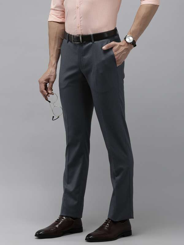 Buy Arrow Men Black Hudson Tailored Fit Dobby Formal Trousers  NNNOWcom