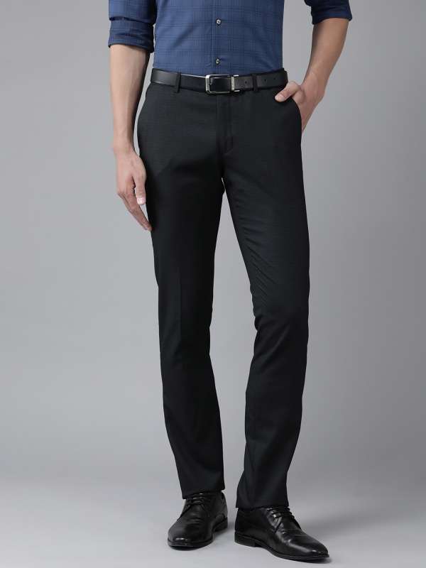 Buy Arrow Men Textured Tapered Fit Formal Trouser  Black Online at Low  Prices in India  Paytmmallcom