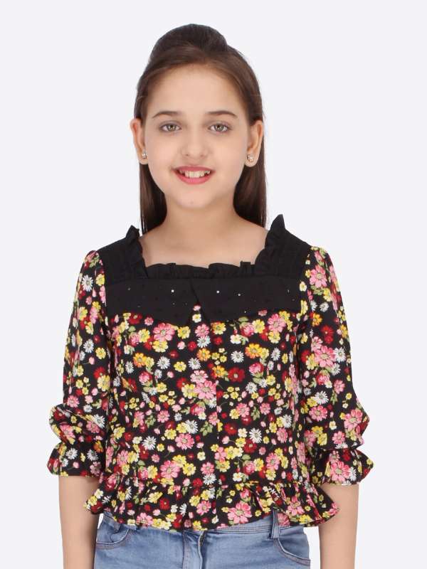 Black tops discount for girls