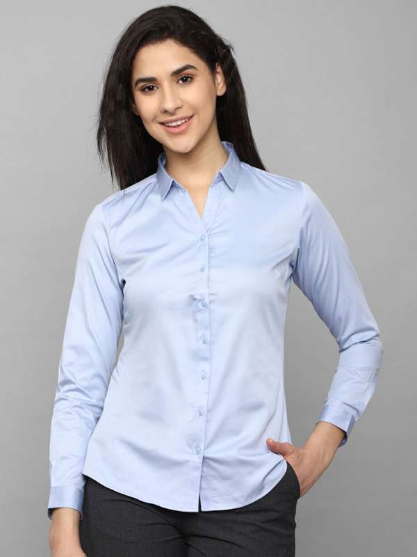 Allen Solly Woman Blue Regular Fit Solid Formal Shirt 8272399.htm