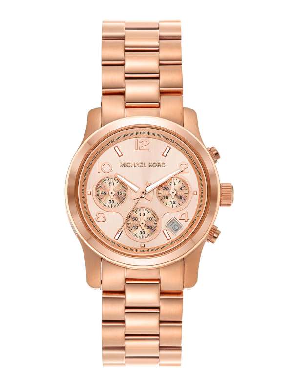 Michael Kors Slim Runway Gold Fuchsia Analog Watch Buy Michael Kors Slim Runway Gold Fuchsia Analog Watch online in India