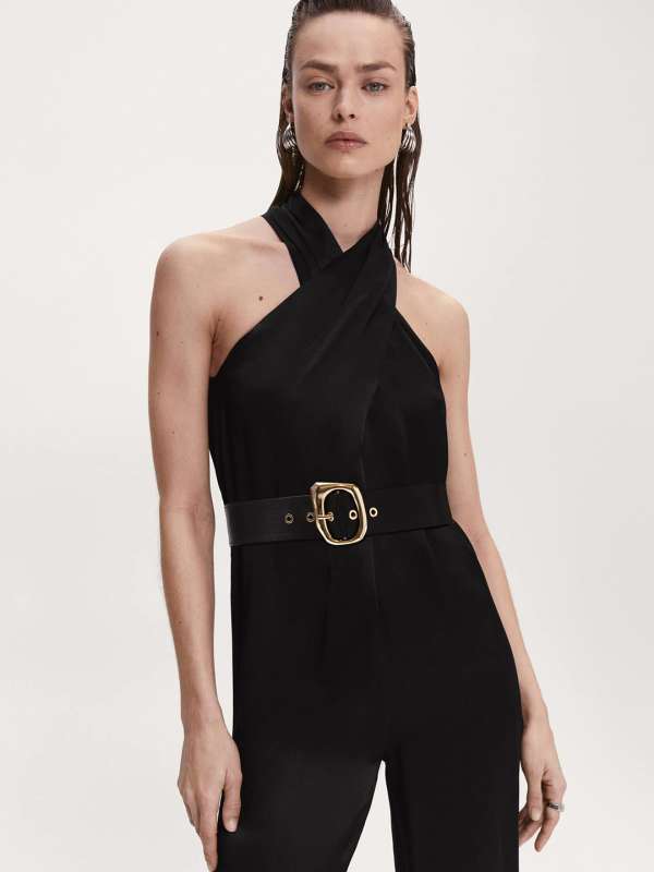 Mango hot sale black jumpsuit