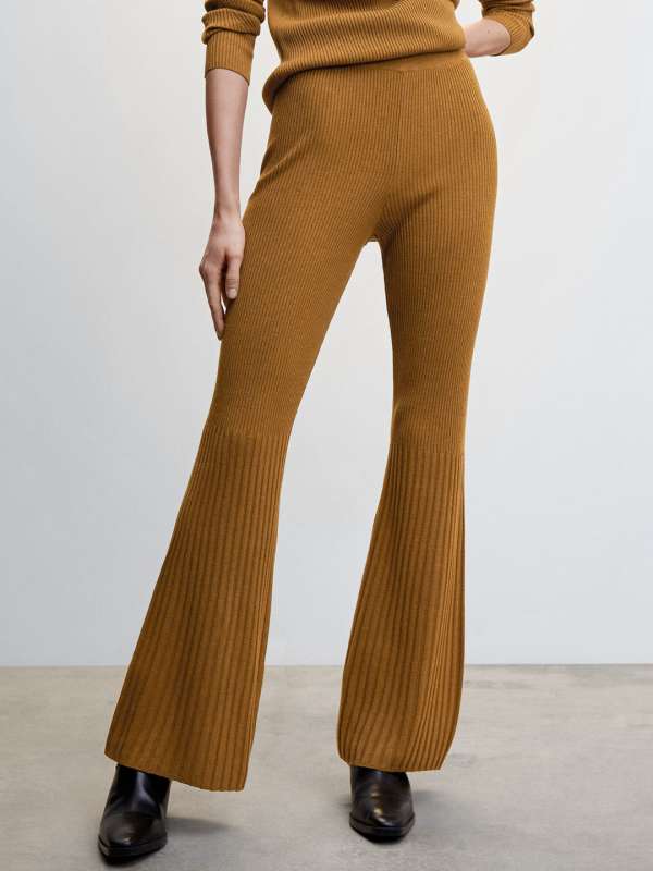 RUSTIC RIBBED TROUSERS  Oyster White  ZARA India