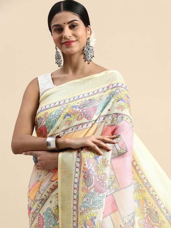Blue Embroidered Phulkari sari Indian Punjabi saree with sequins work – AJ  Garments