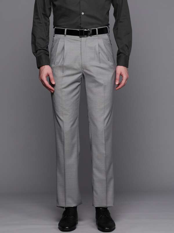 CottonLinen Raymond Grey Formal Shirt Contemporary Fit