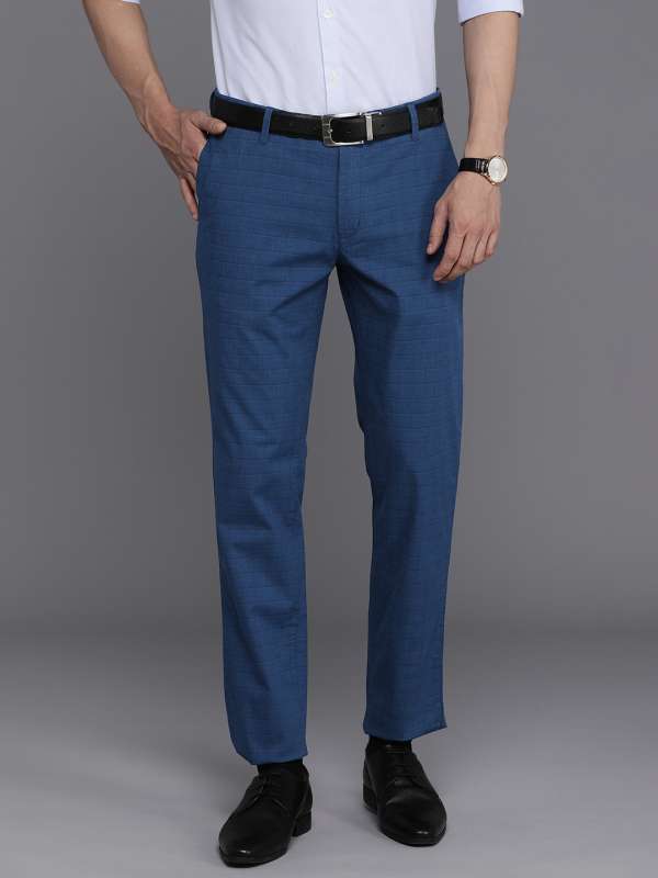 Buy Raymond Dark Olive Cotton Trousers for Men Online  Tata CLiQ