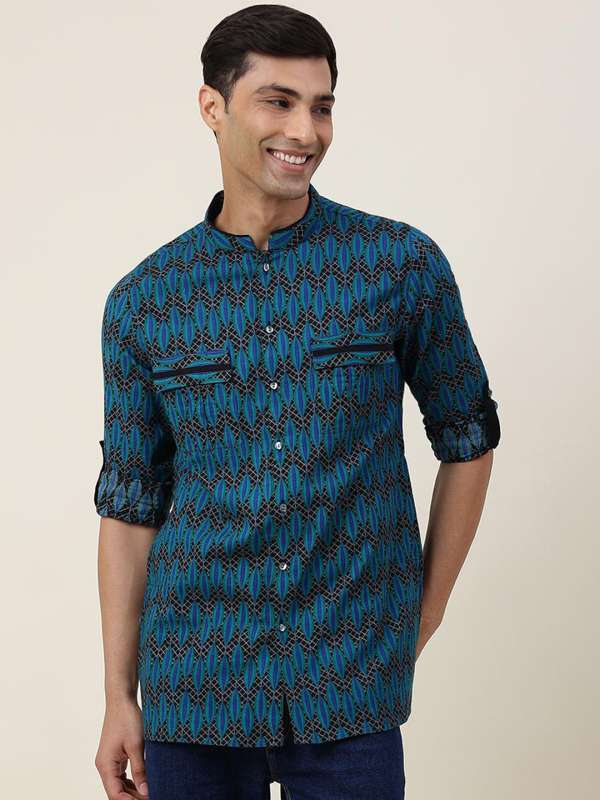 Navy Blue Men Ethnic Wear Fabindia Buy Navy Blue Men Ethnic Wear