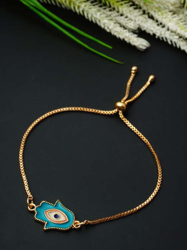 Blue Gold Plated Eye Bracelet Buy Blue Gold Plated Eye Bracelet