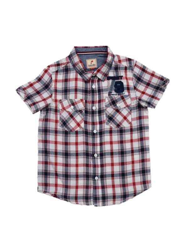 JusCubs Boys Checkered Casual Multicolor Shirt - Buy JusCubs Boys