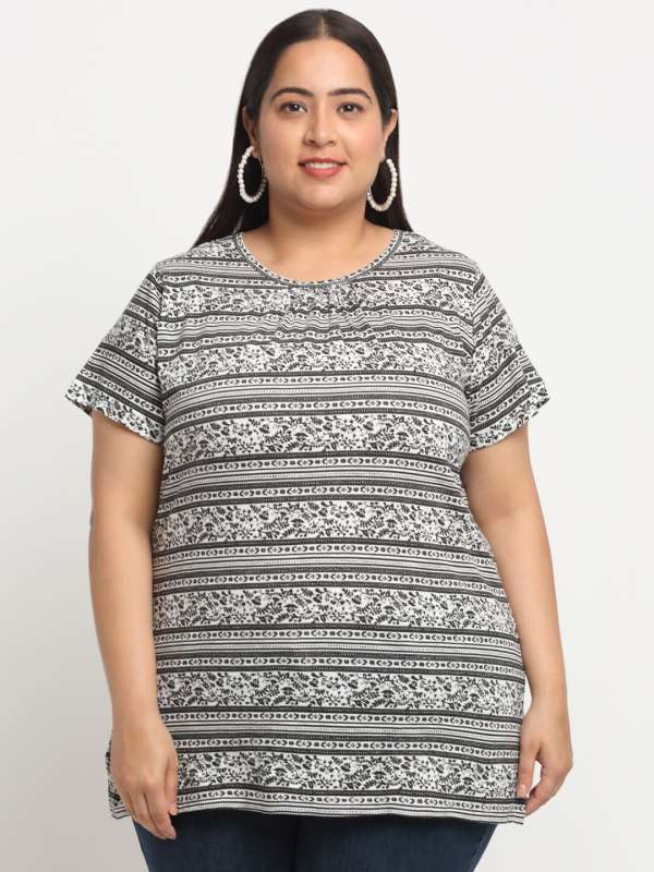 Myntra plus on sale size tops