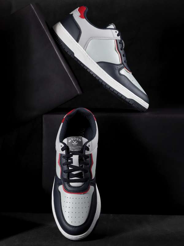 Navy Blue Brown Men Sneakers Wrogn Buy Navy Blue Brown Men