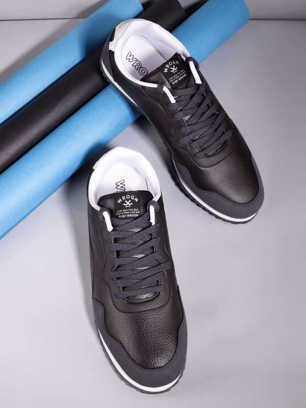 Wrogn men black sneakers cheap