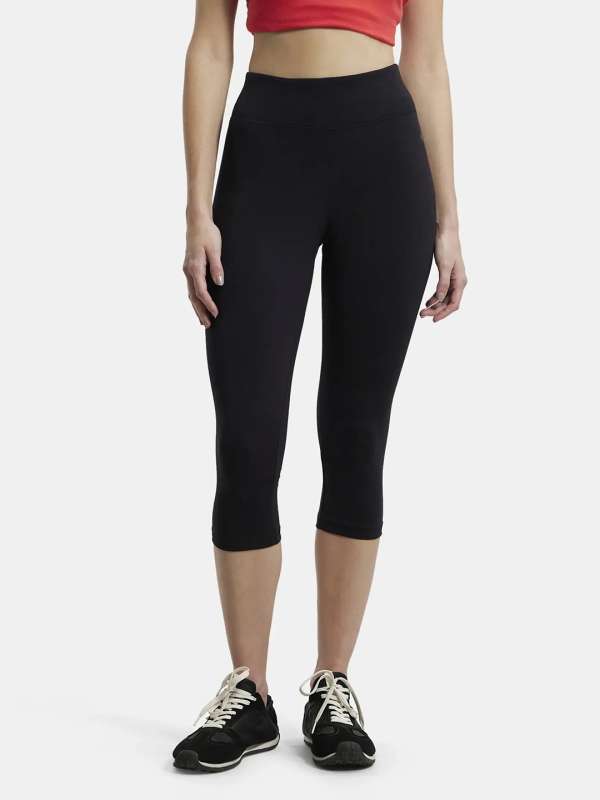 Jockey Women's Activewear Cotton Stretch Capri Legging, Black, M
