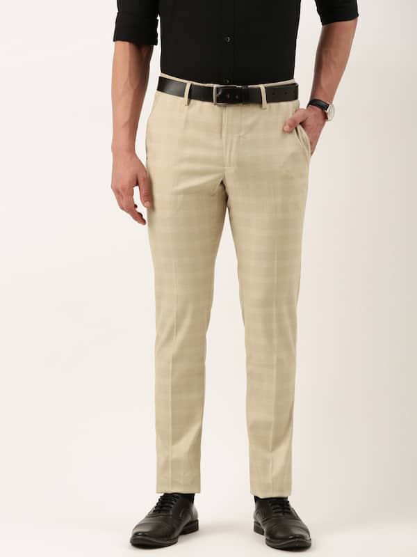 Peter England Casual Trousers  Buy Peter England Men Olive Casual Trousers  Online  Nykaa Fashion