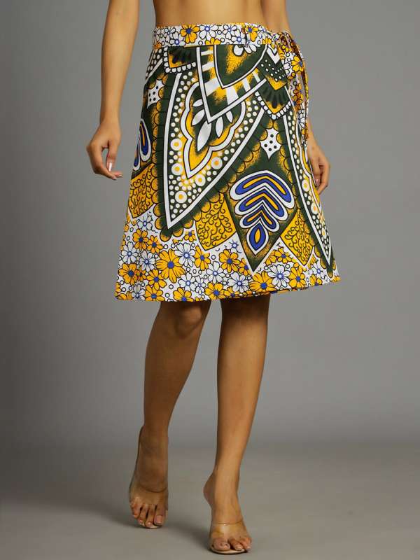 Knee length skirts cotton online