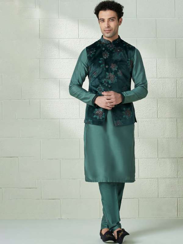Manyavar kurta jacket set online