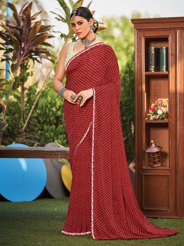 Maroon Bridal Saree Buy Maroon Bridal Saree online in India