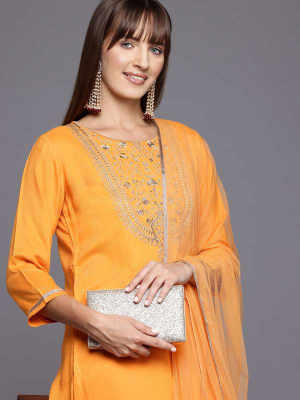 Biba orange kurta cheap