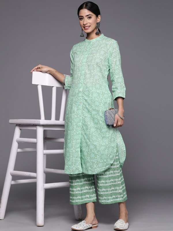 A Line Quarter Sleeves Cotton Kurti With Pant Set For Formal Wear at Best  Price in Jaipur | Dreams & Design
