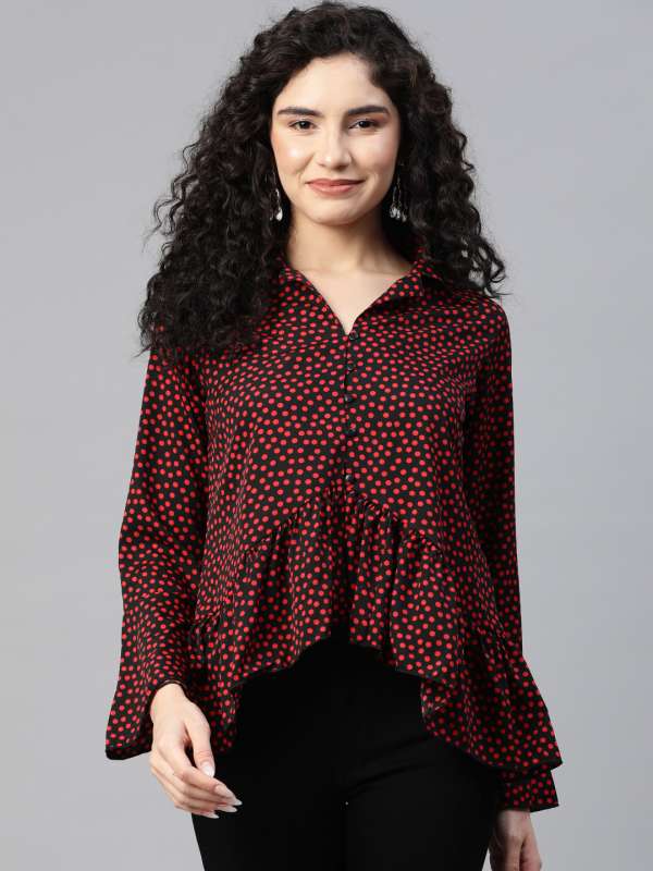 Polka dots tops jabong store