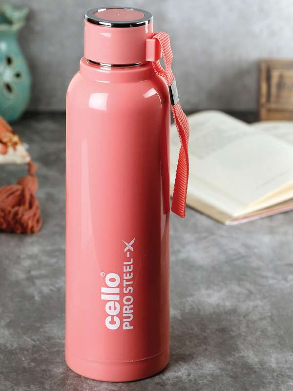 Cello Puro Plastic Sports Insulated Water Bottle,Set of 4, Assorted (900 ML)