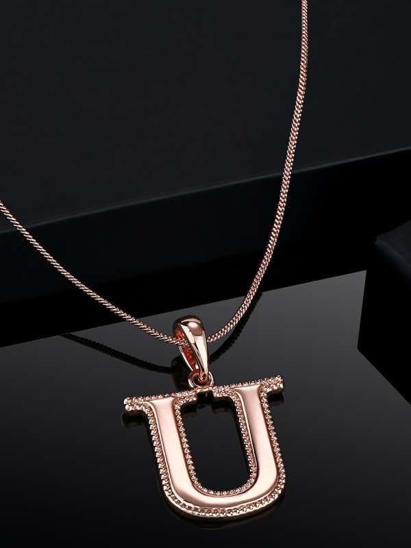 U shaped hot sale pendant necklace