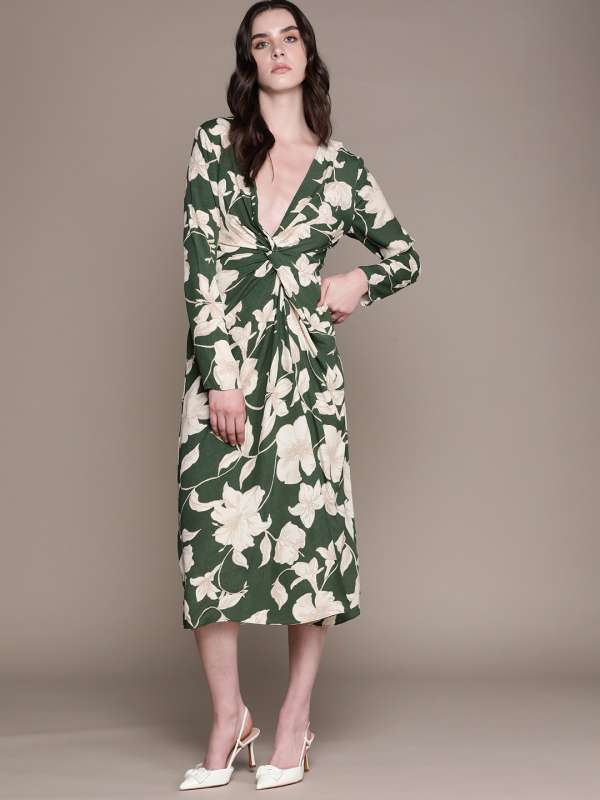 Mango floral store midi dress