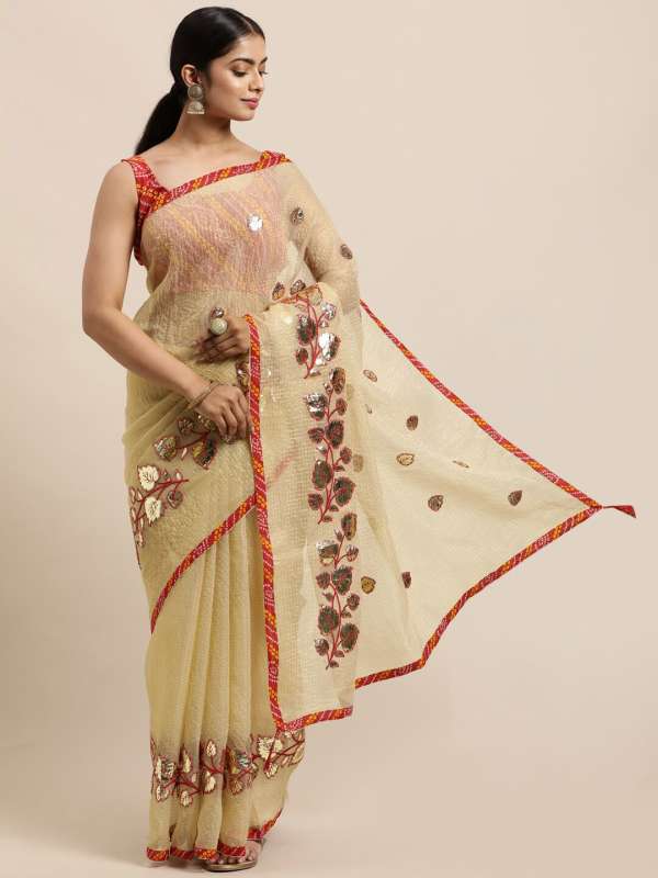 Gota patti saree new arrivals myntra