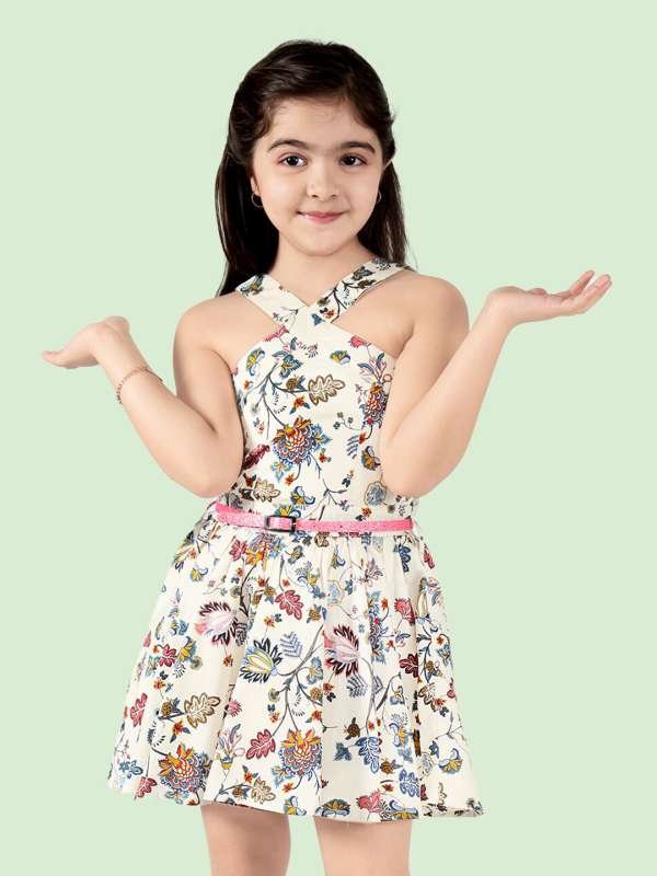 Girls cream hotsell party dress