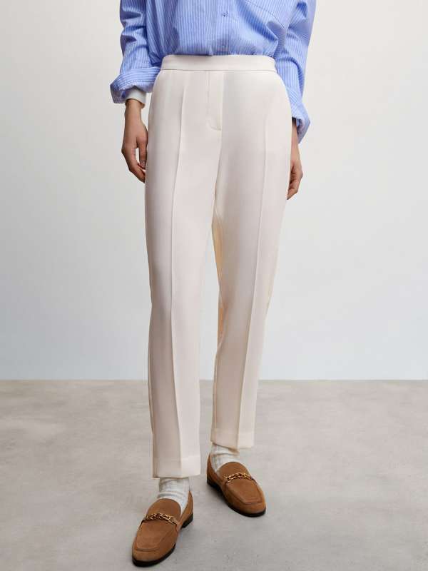 Magre Trousers and Pants  Buy Magre Beige Front Slit Trousers Online   Nykaa Fashion