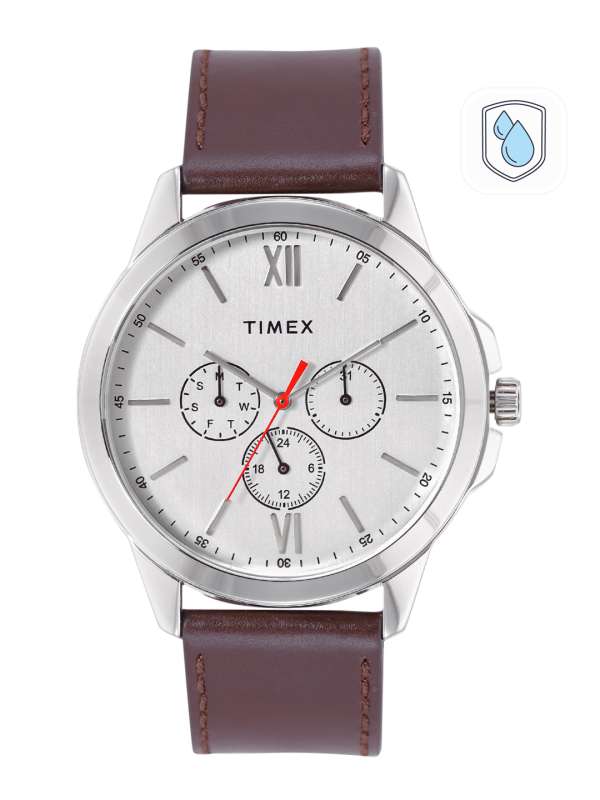 Timex leather watch discount price