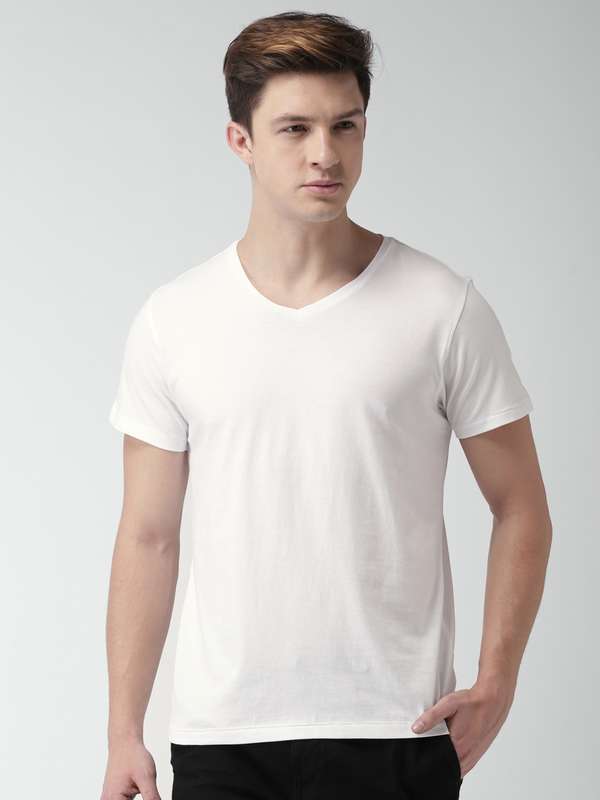 Myntra v neck t shirt Clearance