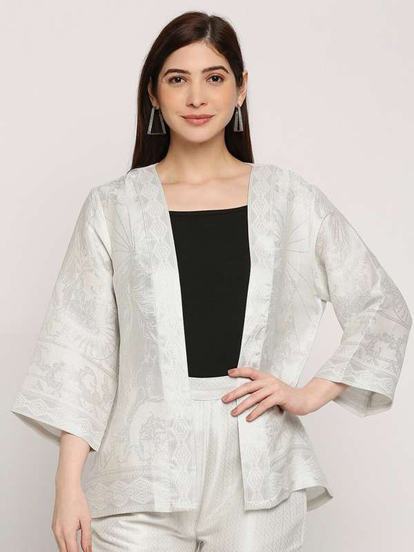 White top kimono shrug