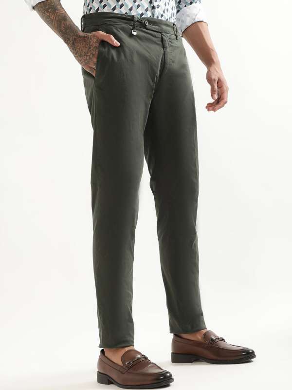 Buy Indian Terrain Navy Brooklyn Fit Trousers  Trousers for Men 1096960   Myntra