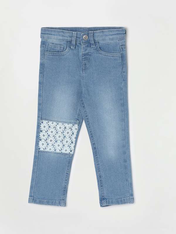 Juniors by Lifestyle Kids Blue Cotton Printed Jeggings