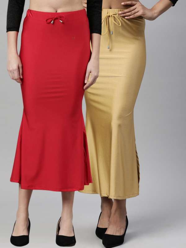Gold shimmer saree shape wear | Saree Petticoat | stretchable Shapewear |  Saree Inskirt