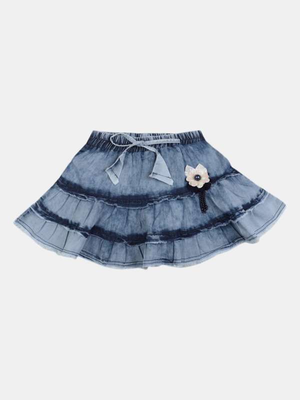 Long denim deals skirt myntra