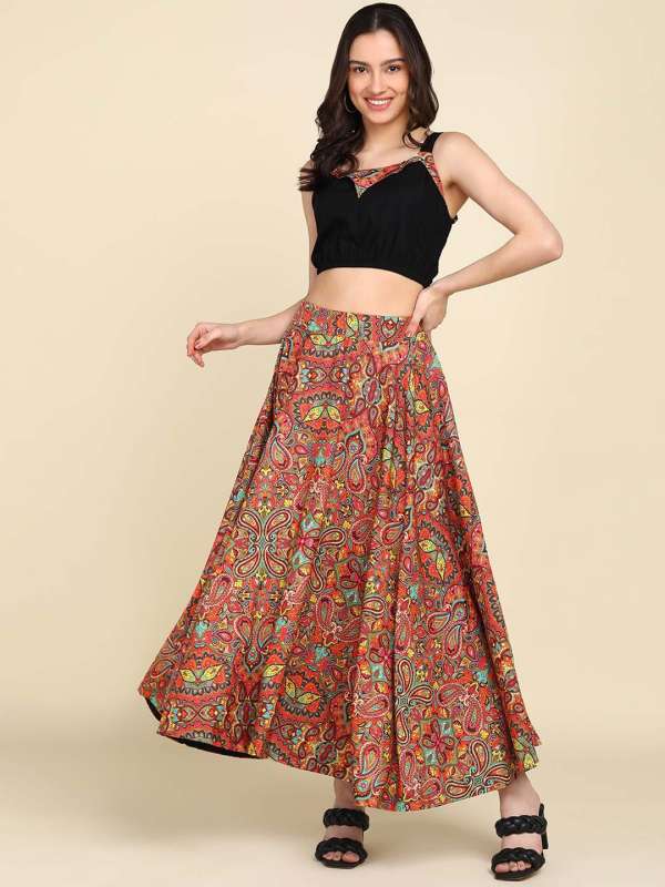 Ethnic skirt and top set deals online