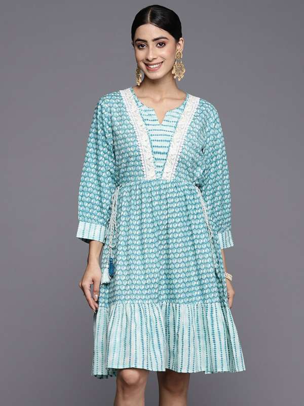 Turquoise Women Dresses Varanga Buy Turquoise Women Dresses