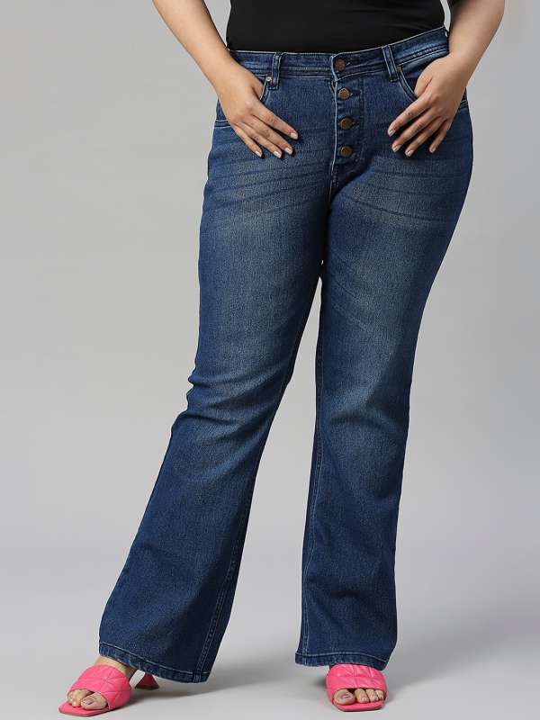 KISSPLUS Plus Size Baggy Jeans for Women High Waist India
