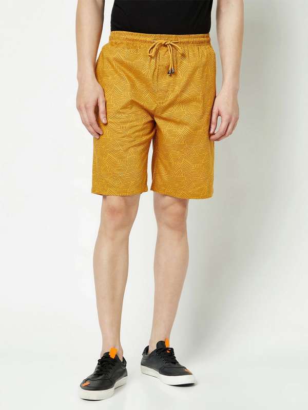 Mens mustard yellow cheap shorts