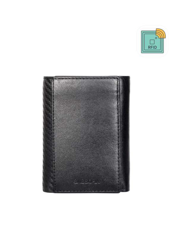 Buy Hidesign Blue Leather RFID Tri-Fold Wallet for Men For Men At