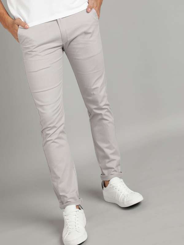 Mens slim grey sales chinos